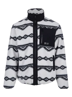 Kevio-Zip Men Urban Fleece | Soft Grey