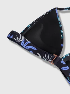 Lisselot-Print Dames Bikini Top | Zwart