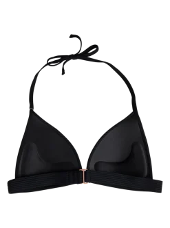 Lisselot-Rib Dames Bikini Top | Zwart