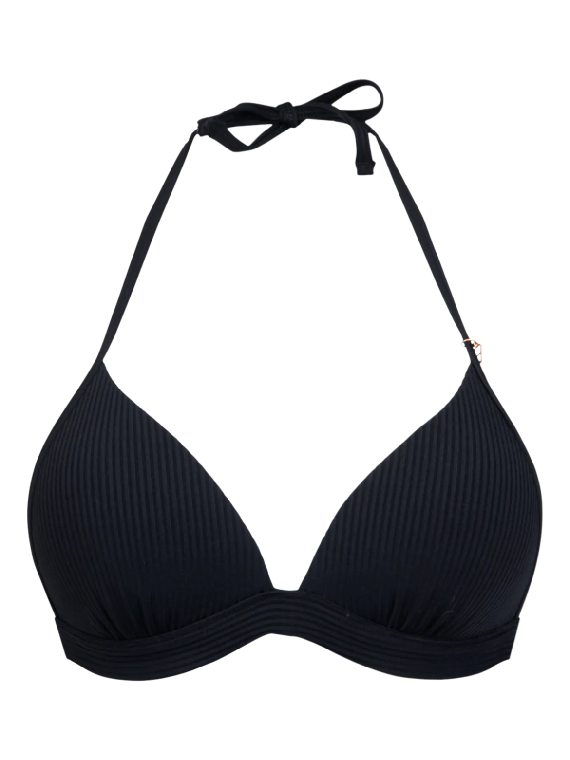 Lisselot-Rib Dames Bikini Top | Zwart