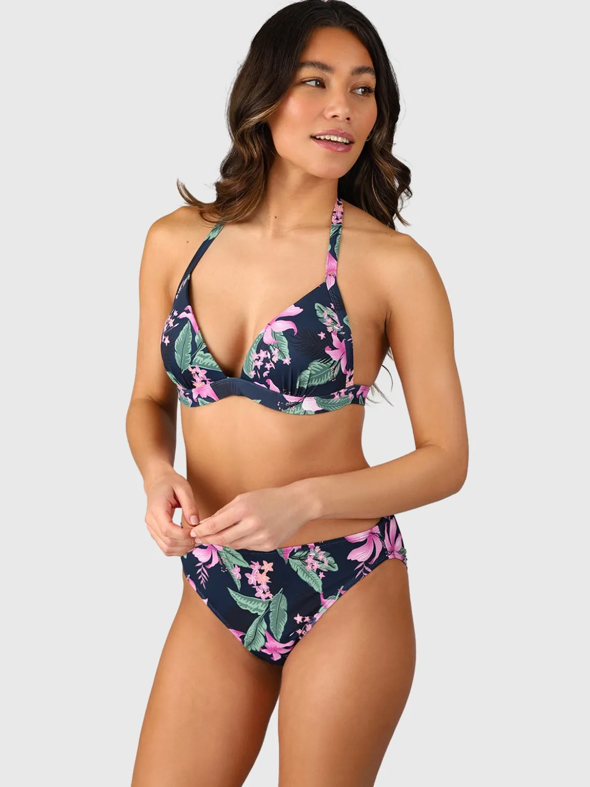 Lisselot-Tropicana Dames Halter Bikini Top | Indigo Blue