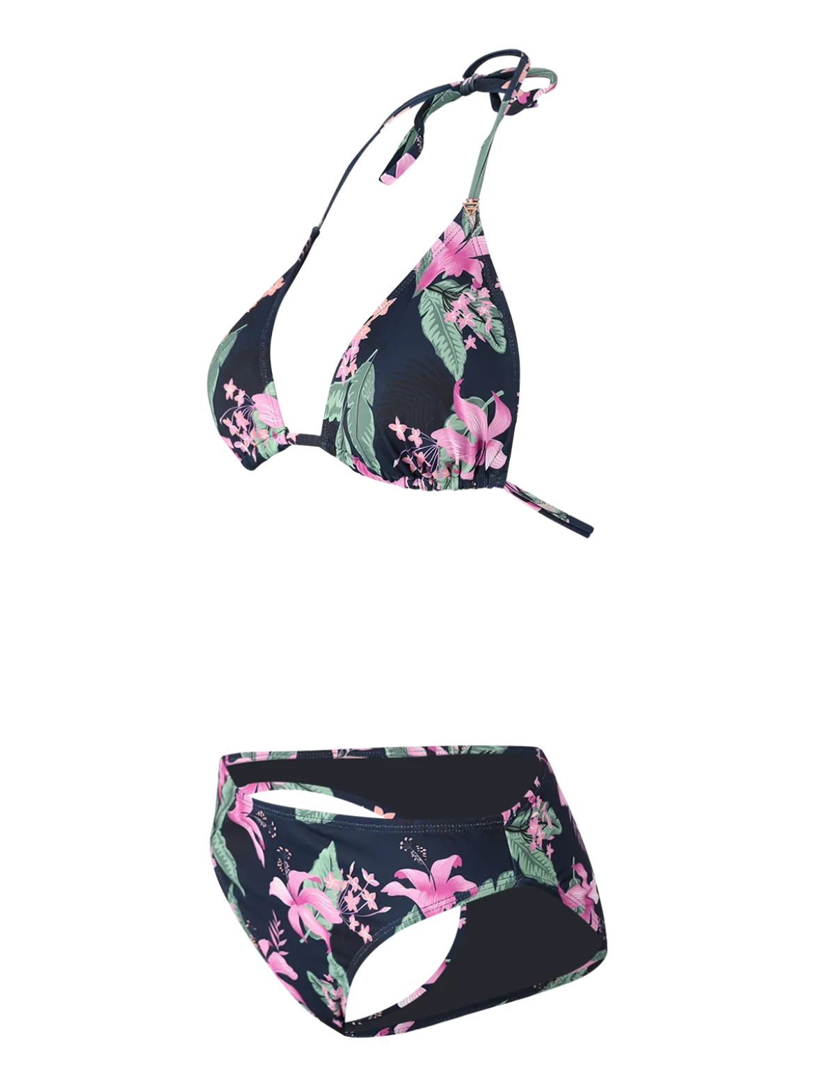 Lollypop-Tropicana Dames Triangel Bikini Set | Indigo Blue