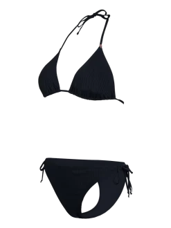 Lolly-Rib Dames Bikini | Zwart