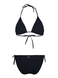 Lolly-Rib Dames Bikini | Zwart
