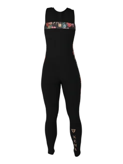 Long Jane 2mm Dames Wetsuit | Zwart + Rood
