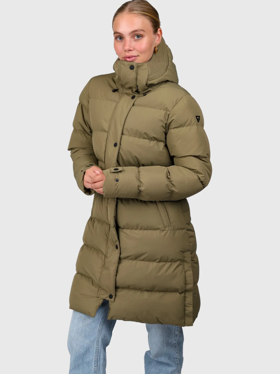 Madwell Dames Puffer Jas | Dusky Green