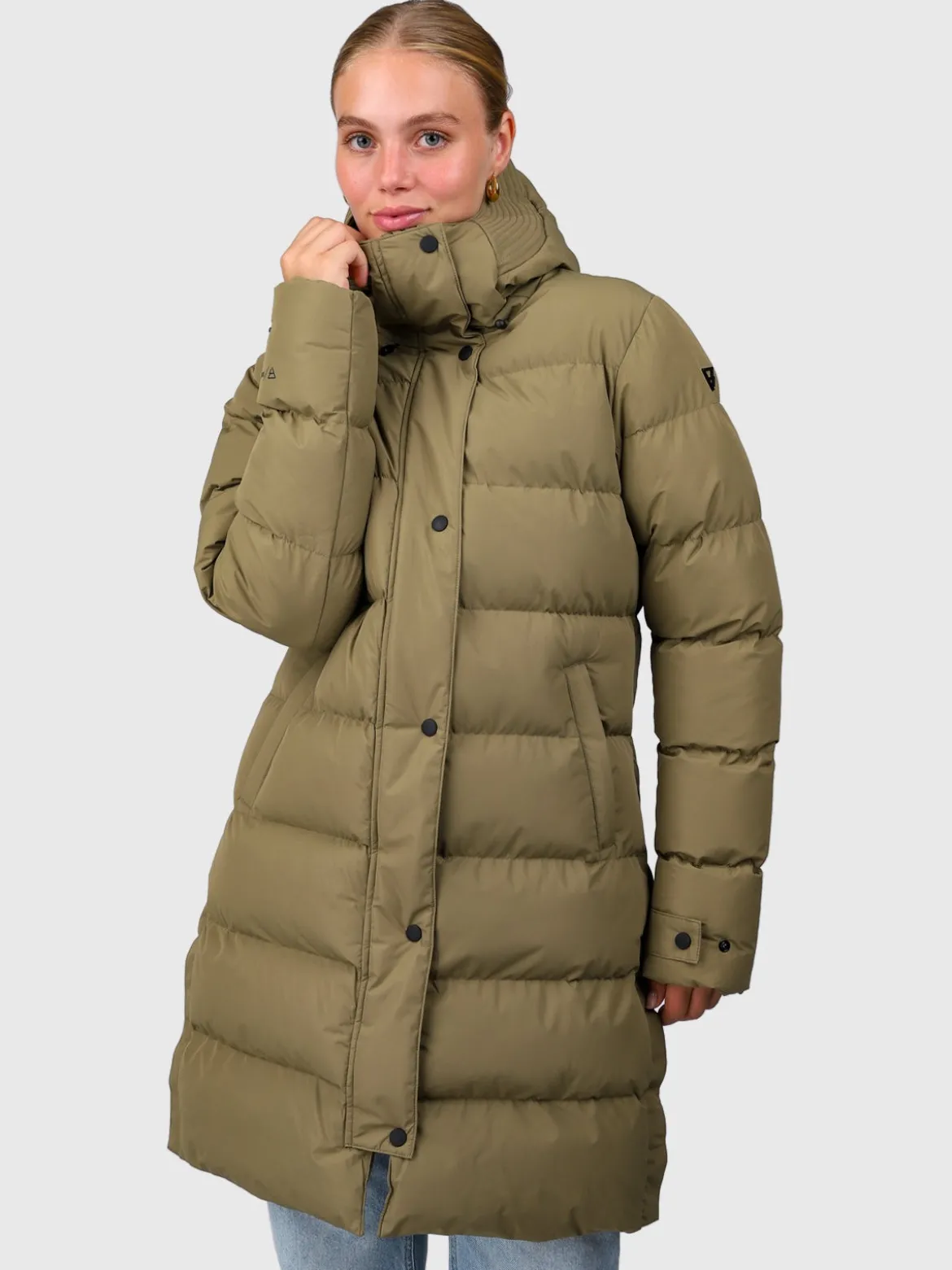 Madwell Dames Puffer Jas | Dusky Green