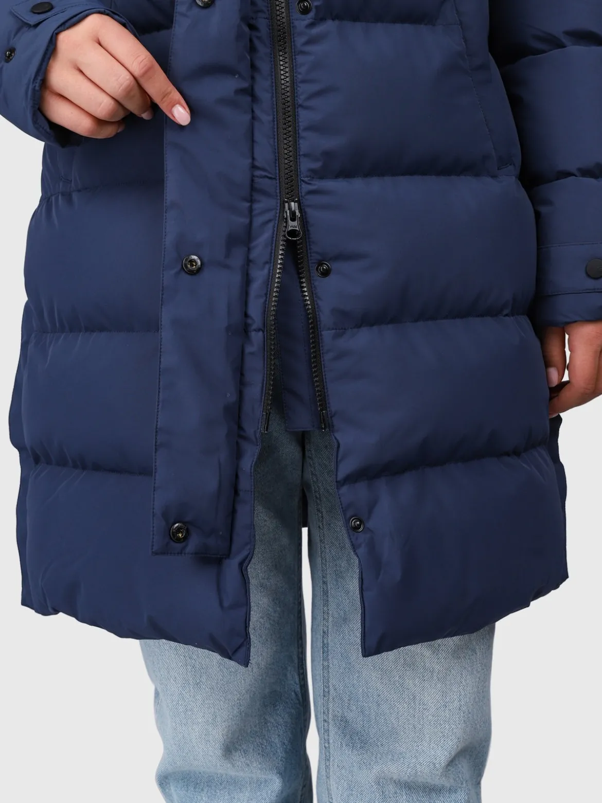 Madwell Dames Puffer Jas | Indigo Blue