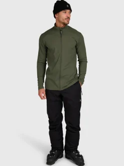 Mano-Zip Men Snow Fleece | Deep Green