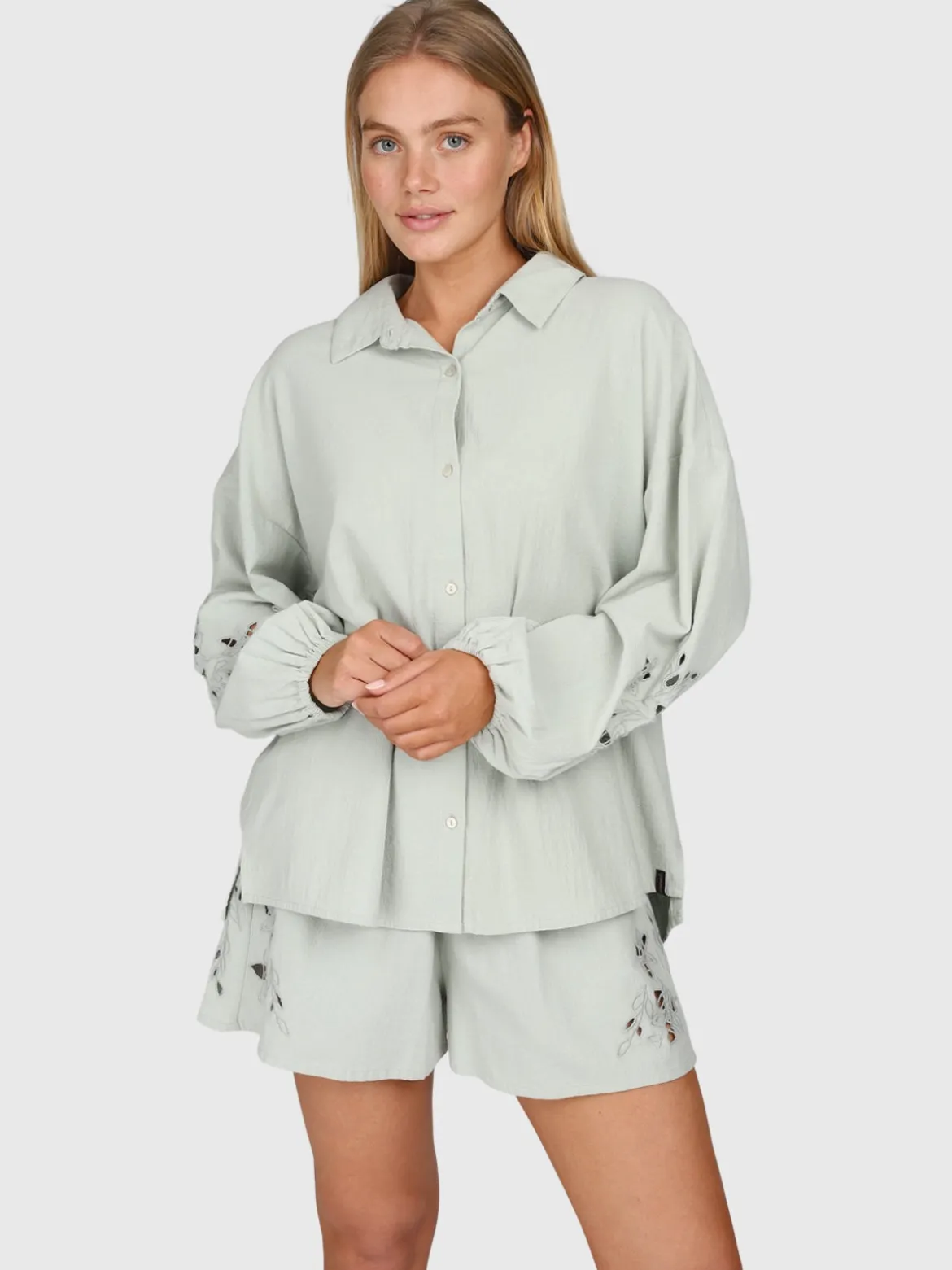 Maysa Dames Shirt | Aqua Grey