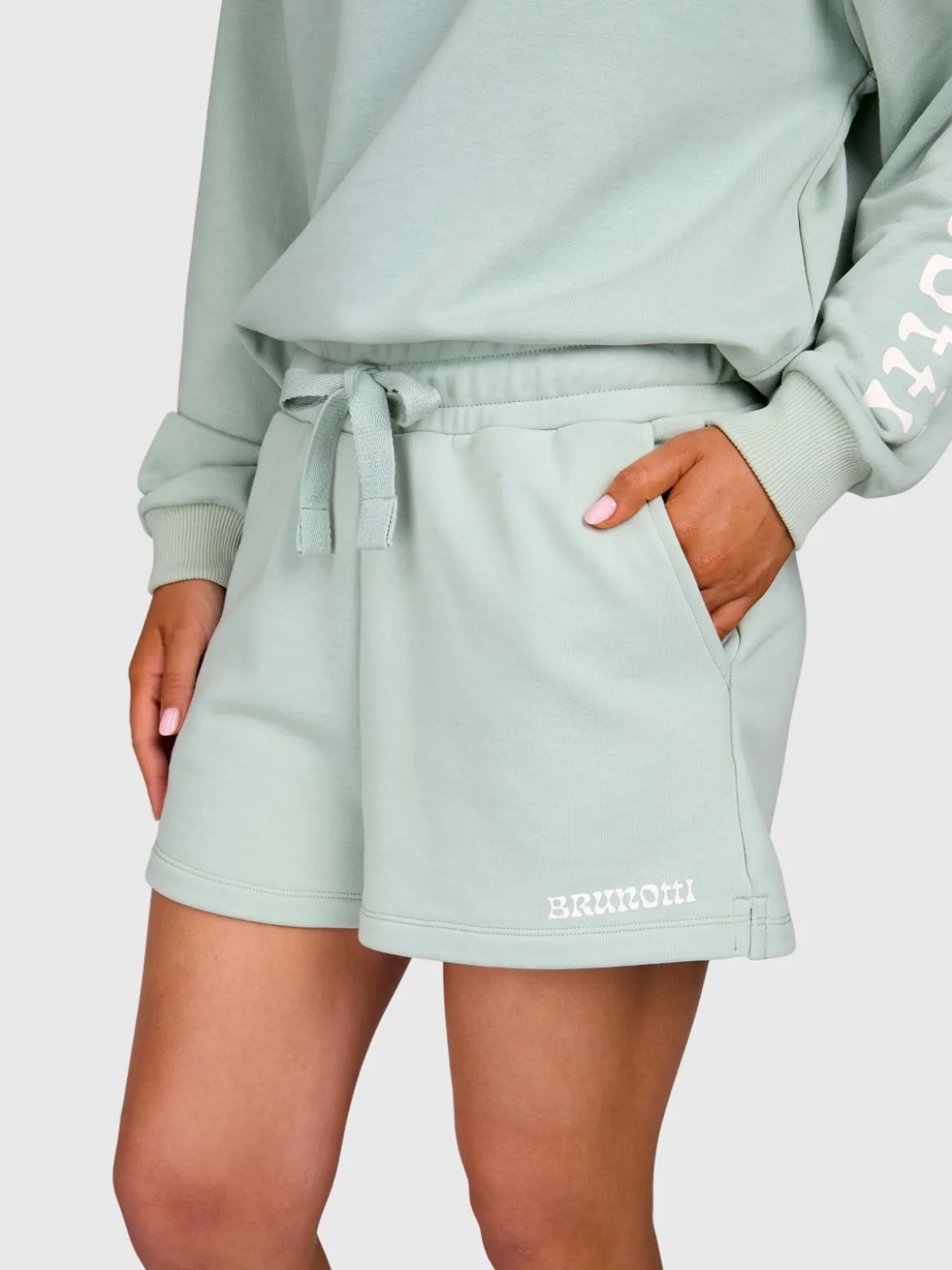 Milly Dames Sweat Short | Aqua Grey