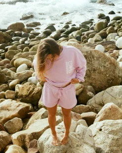 Milly Dames Sweat Short | Mauve Mist