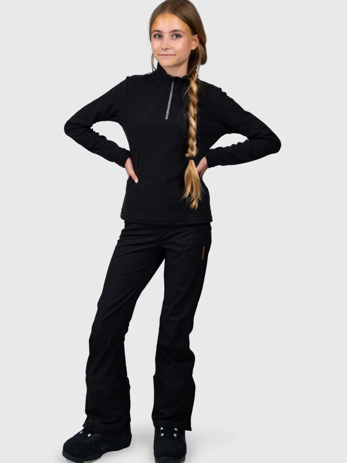 Mismy Girls Snow Fleece | Black