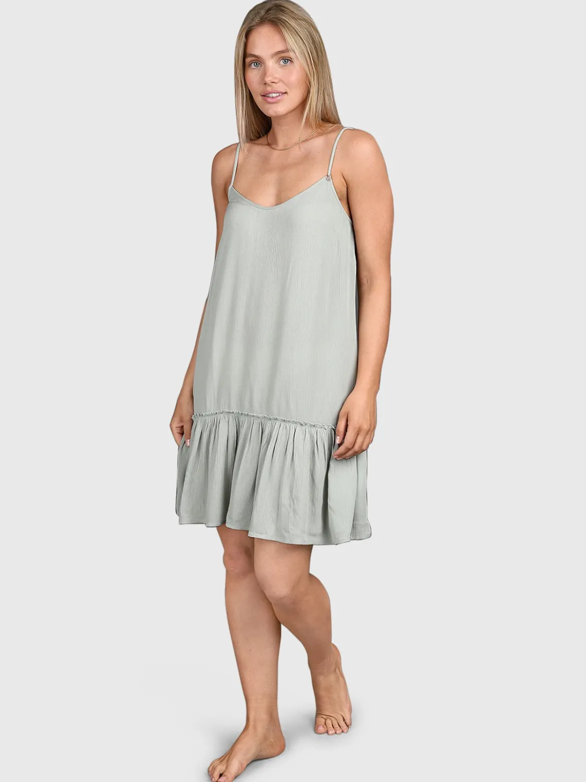 Nami Dames Jurk | Aqua Grey
