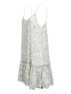 Nami-Print Dames Dress | Aqua Grey