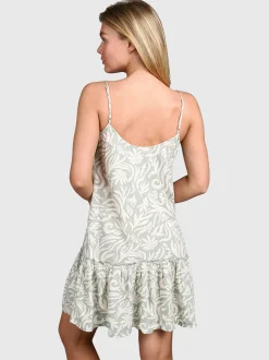 Nami-Print Dames Dress | Aqua Grey