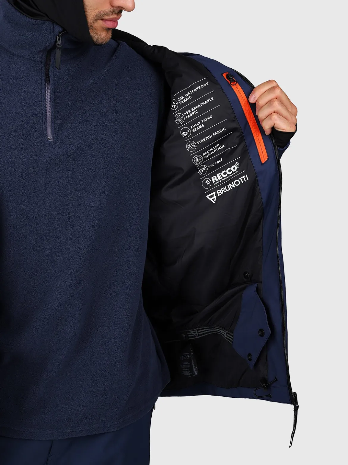 Norrow Heren Ski Jas | Indigo Blue