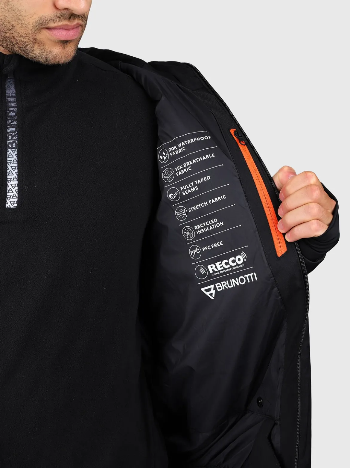 Norrow Heren Ski Jas | Zwart