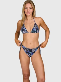 Novalee-Print Dames Bikini Top | Zwart