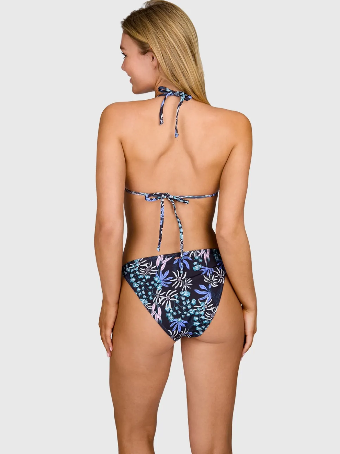 Novalee-Print Dames Bikini Top | Zwart