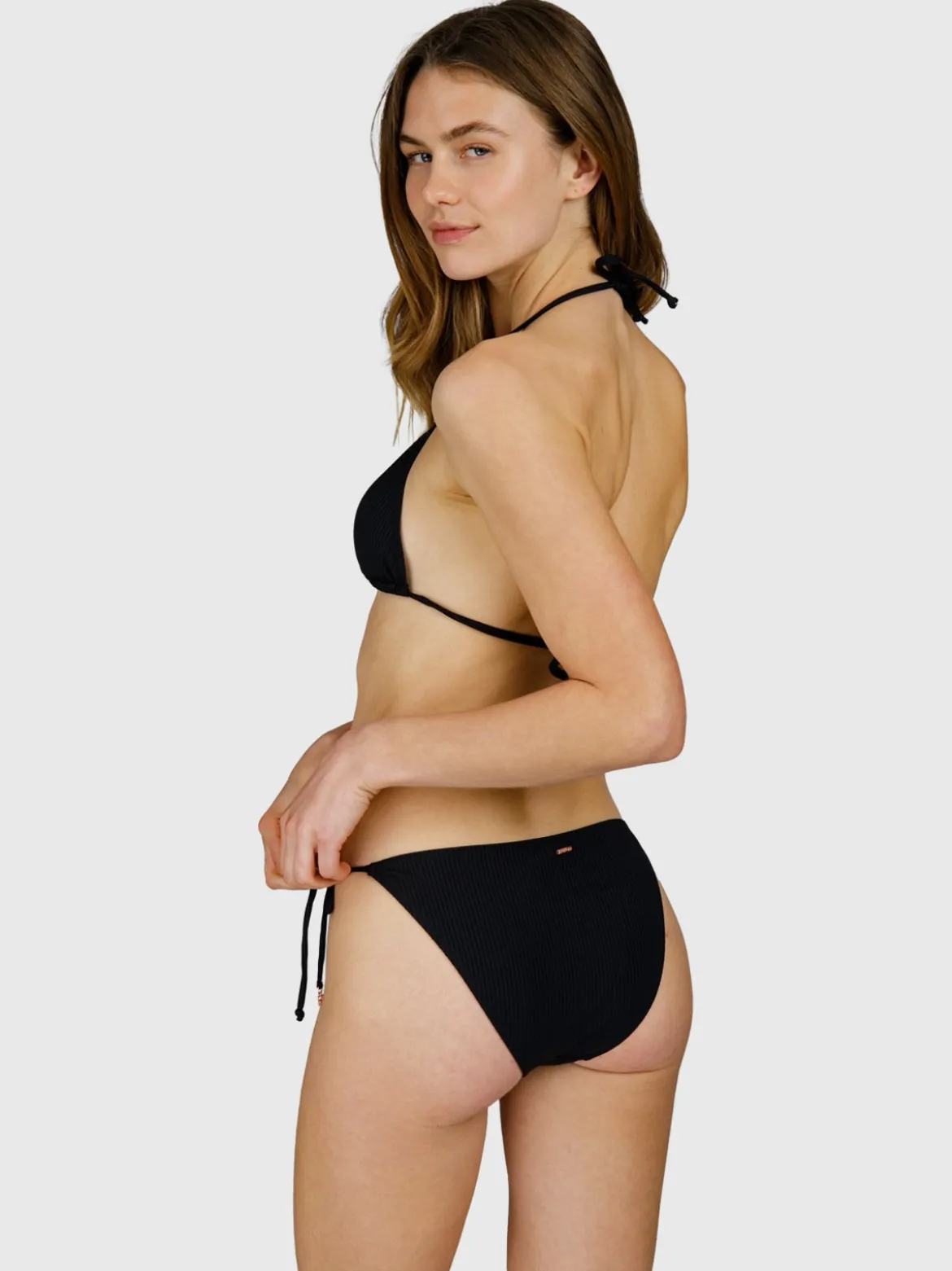 Novalee-Rib Dames Bikini Top | Zwart