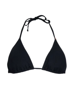 Novalee-Rib Dames Bikini Top | Zwart