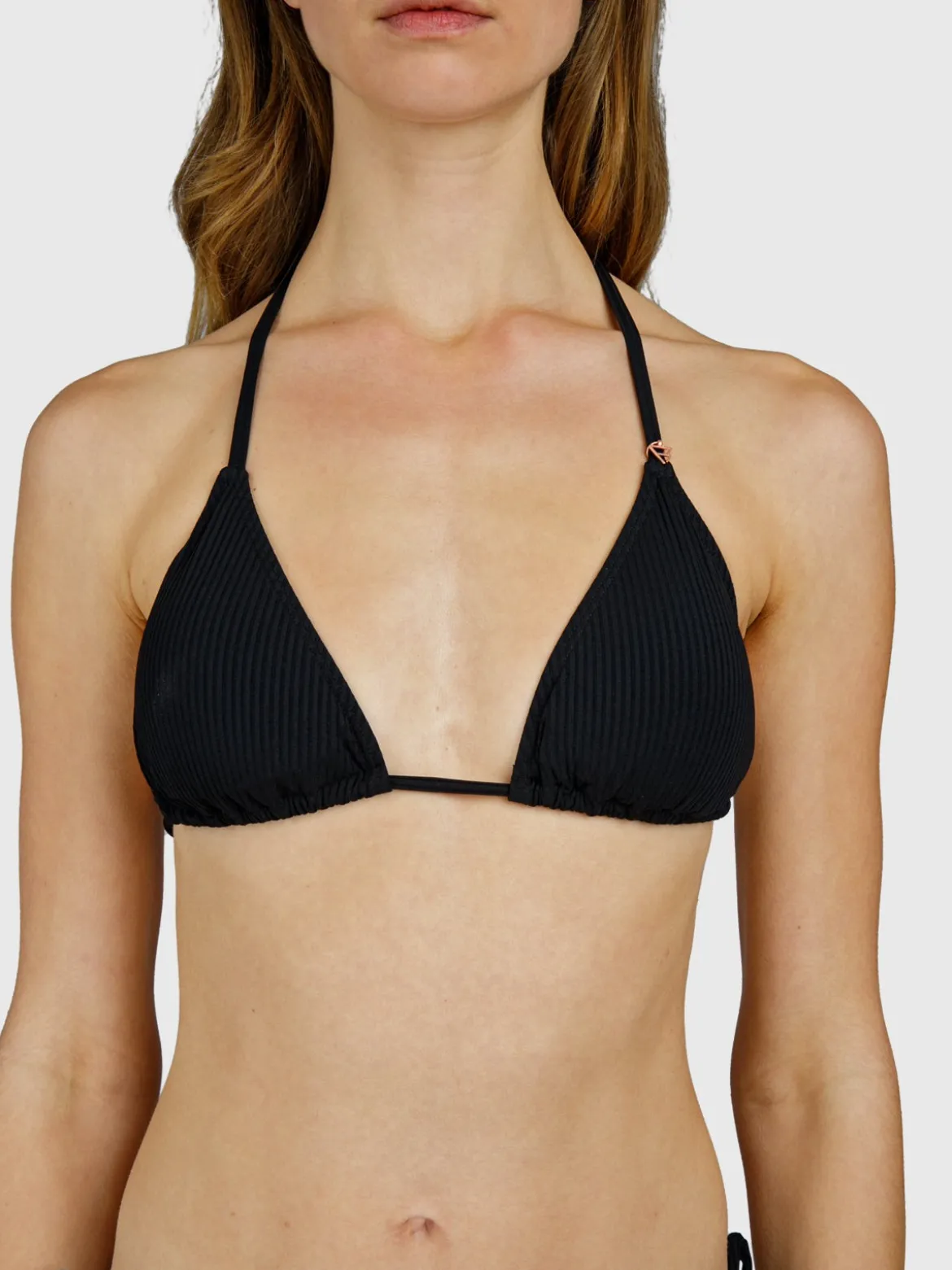 Novalee-Rib Dames Bikini Top | Zwart