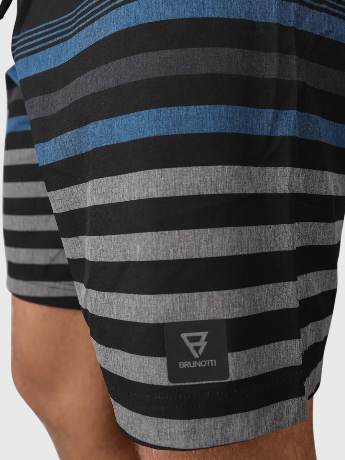 Paitor-Stripe Heren Boardshort | Zwart