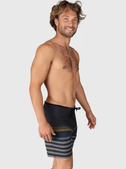 Paitor-Stripe Heren Boardshort | Blauw