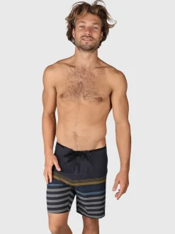 Paitor-Stripe Heren Boardshort | Blauw