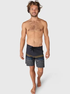 Paitor-Stripe Heren Boardshort | Blauw