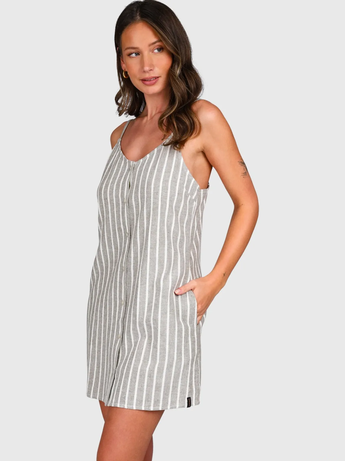 Pixey-Stripe Dames Jurk | Snow