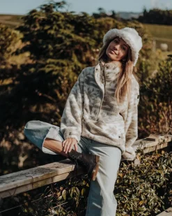 Powchou-Print Dames Fleece | Polar Fungi