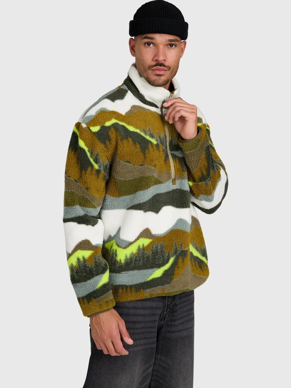 Reggio Men Urban Fleece | Dusky Green