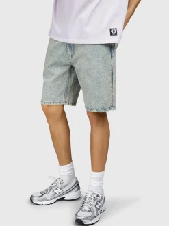 Relaxtime Heren Denim Shorts | Beige Blue Denim