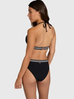 Relay-Rib Dames Bikini Bottom | Zwart