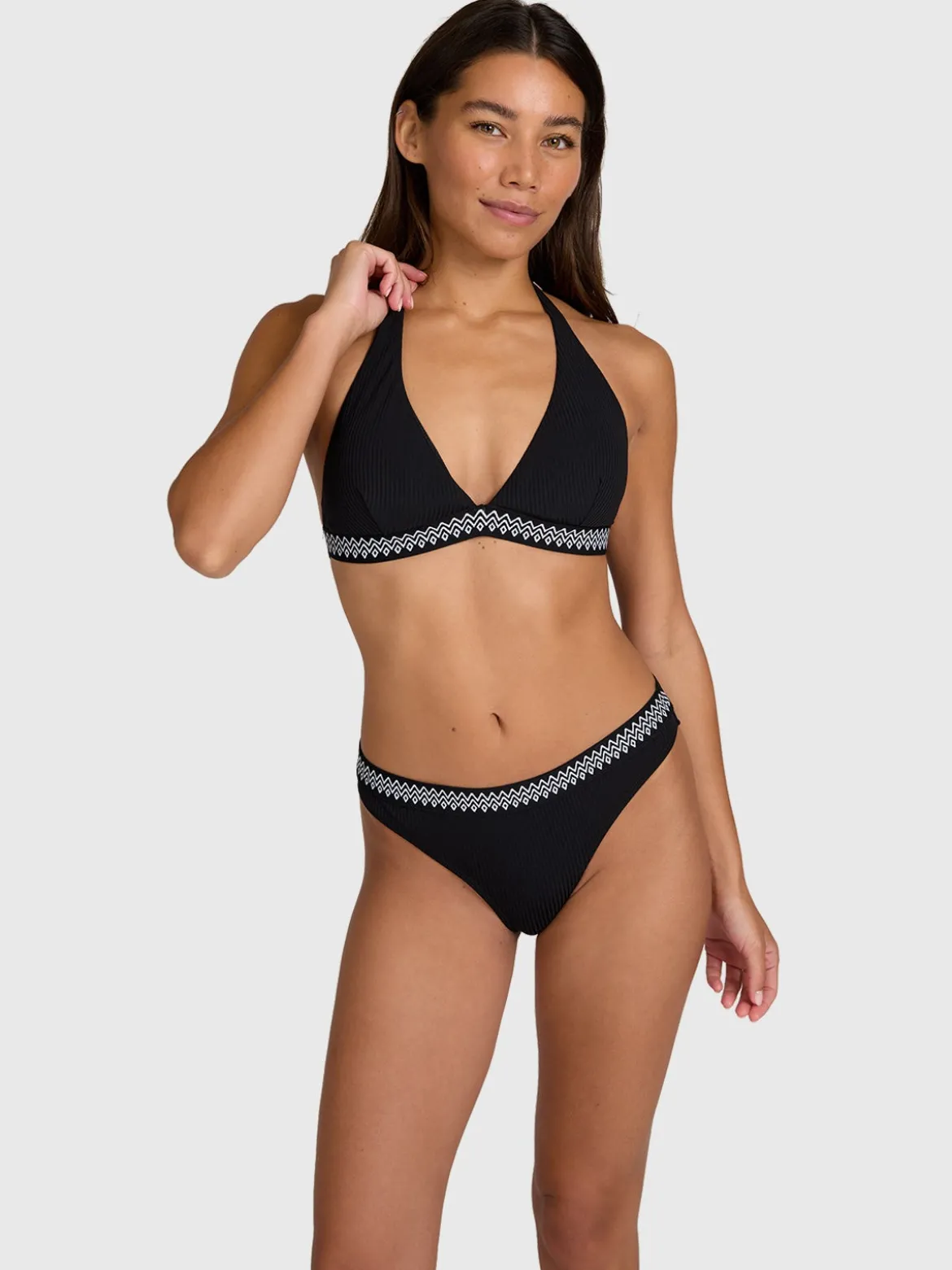 Relay-Rib Dames Bikini Bottom | Zwart