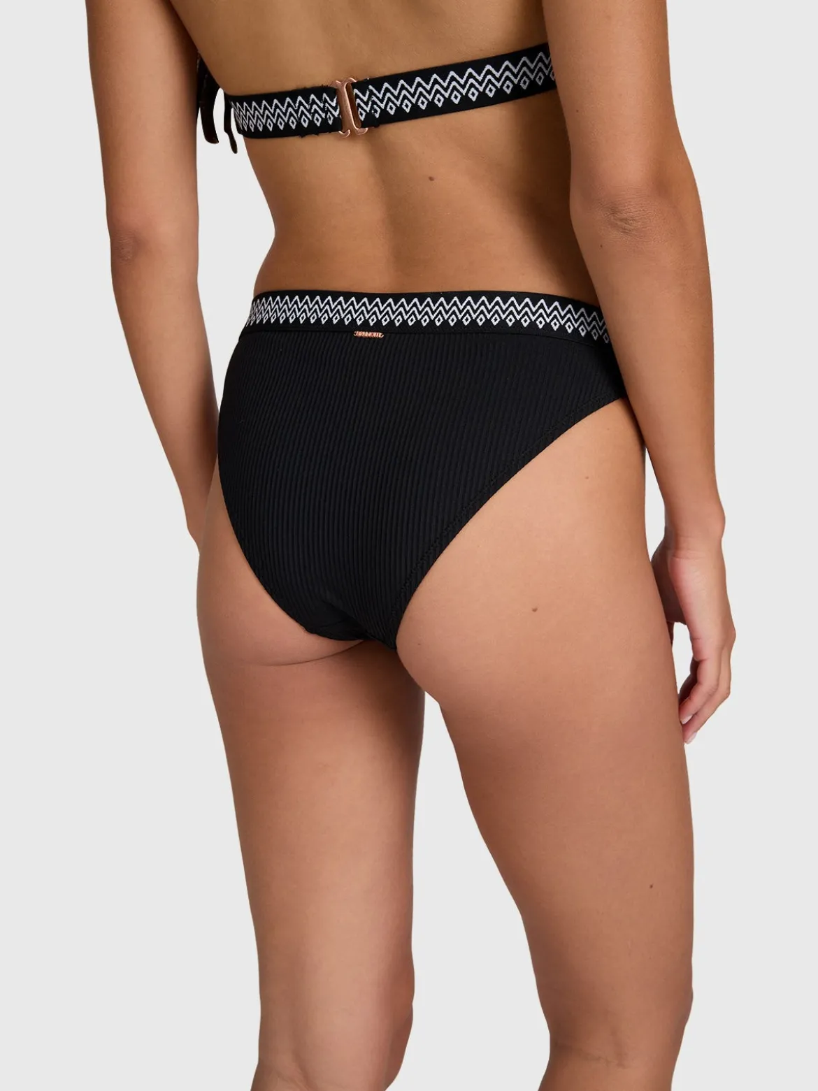 Relay-Rib Dames Bikini Bottom | Zwart