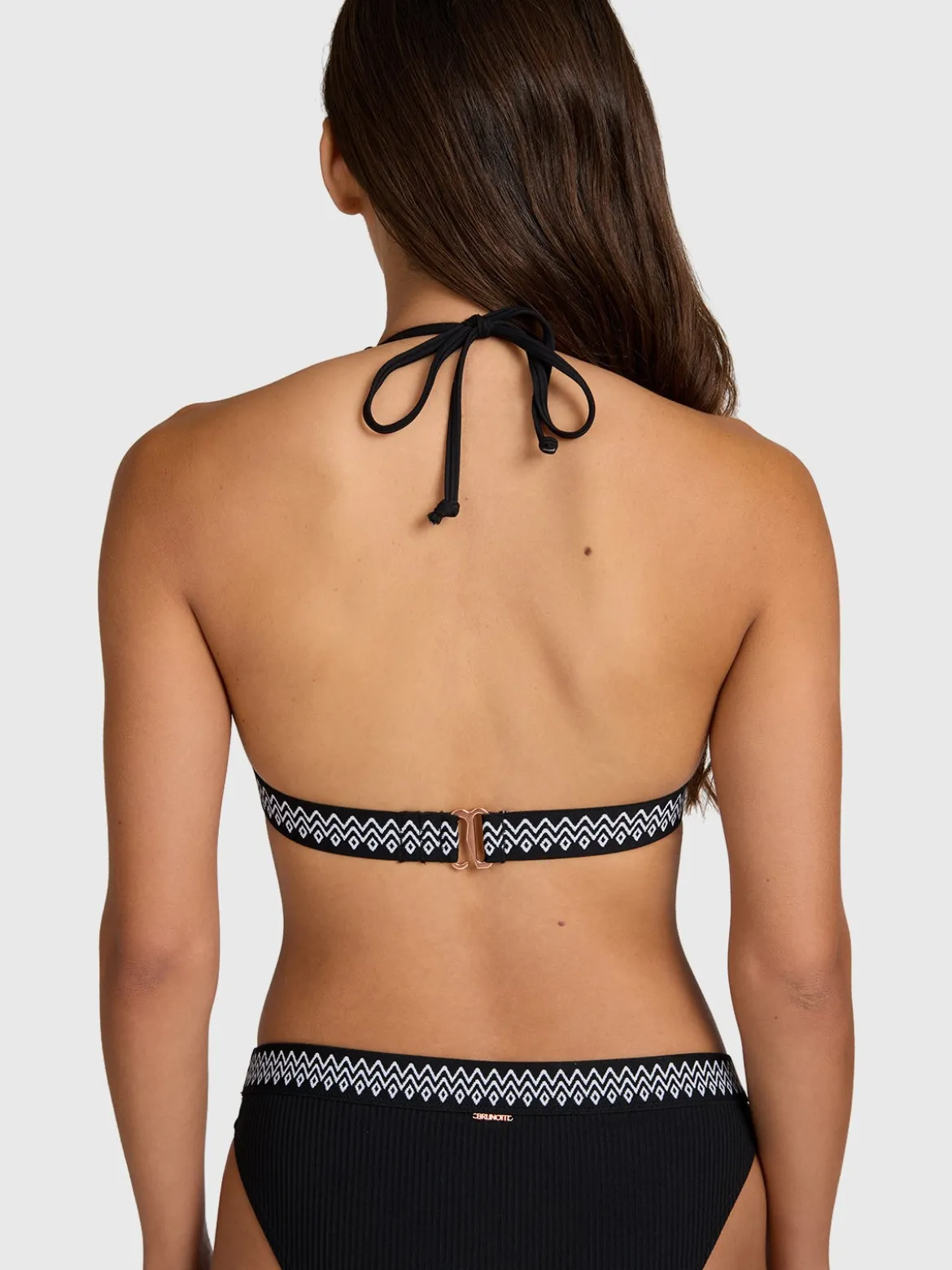 Relay-Rib Dames Bikini Top | Zwart