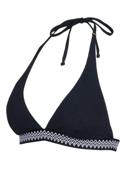 Relay-Rib Dames Bikini Top | Zwart
