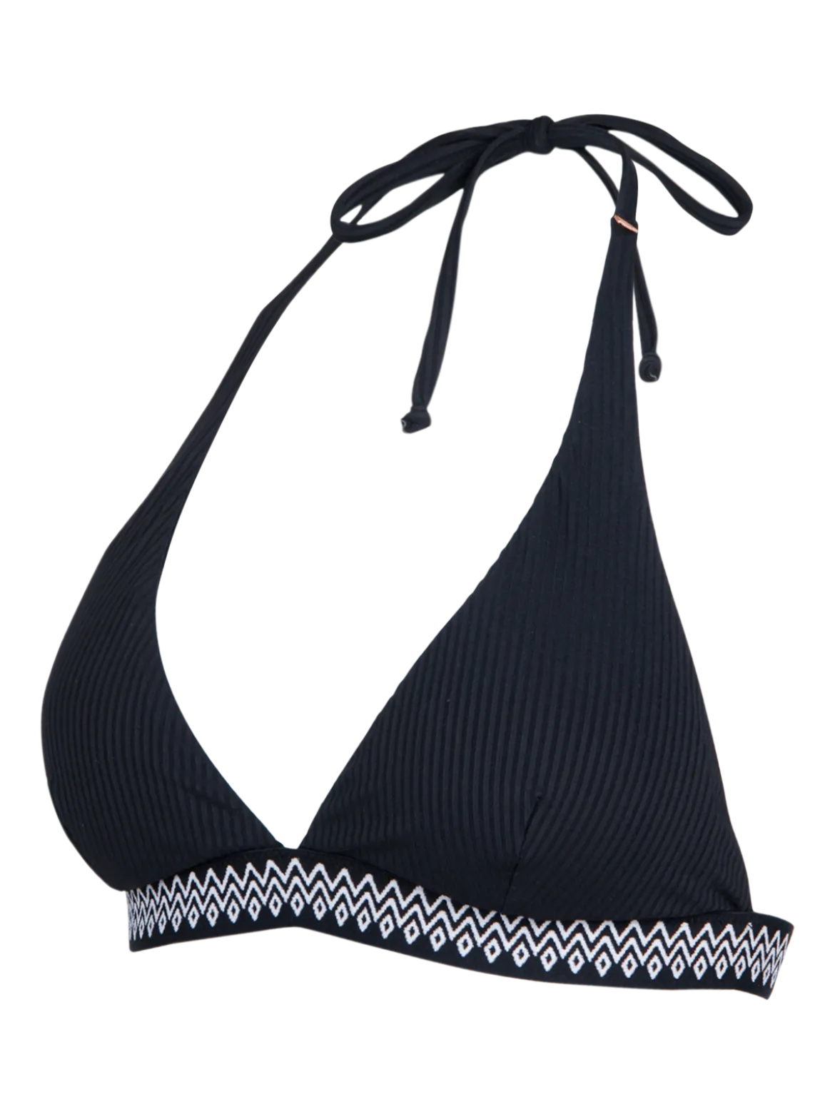 Relay-Rib Dames Bikini Top | Zwart