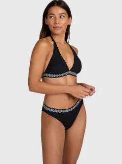 Relay-Rib Dames Bikini Top | Zwart