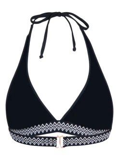Relay-Rib Dames Bikini Top | Zwart