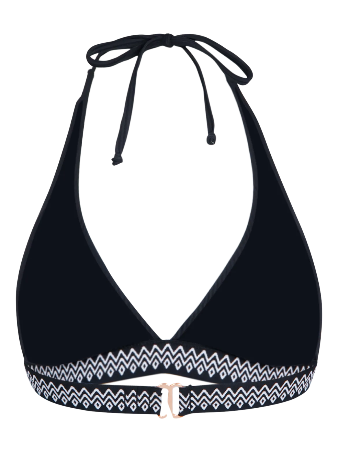 Relay-Rib Dames Bikini Top | Zwart