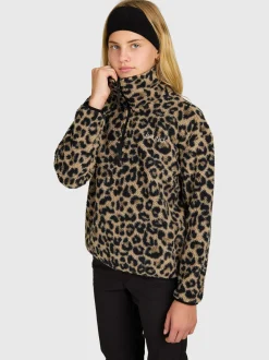 Rezany-Print Girls Snow Fleece | Black