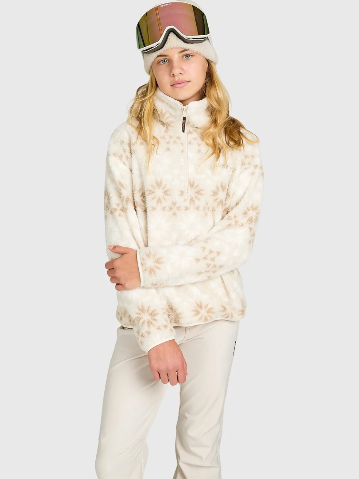 Rezany-Print Girls Snow Fleece | Moonbeam