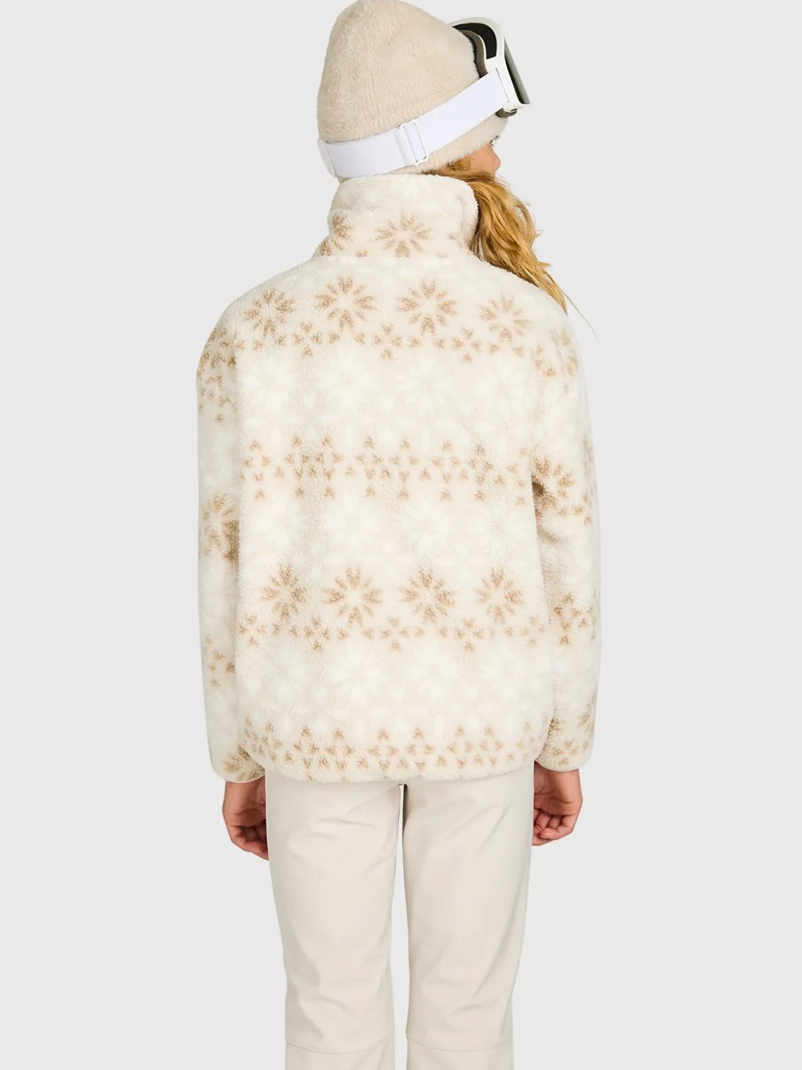 Rezany-Print Girls Snow Fleece | Moonbeam