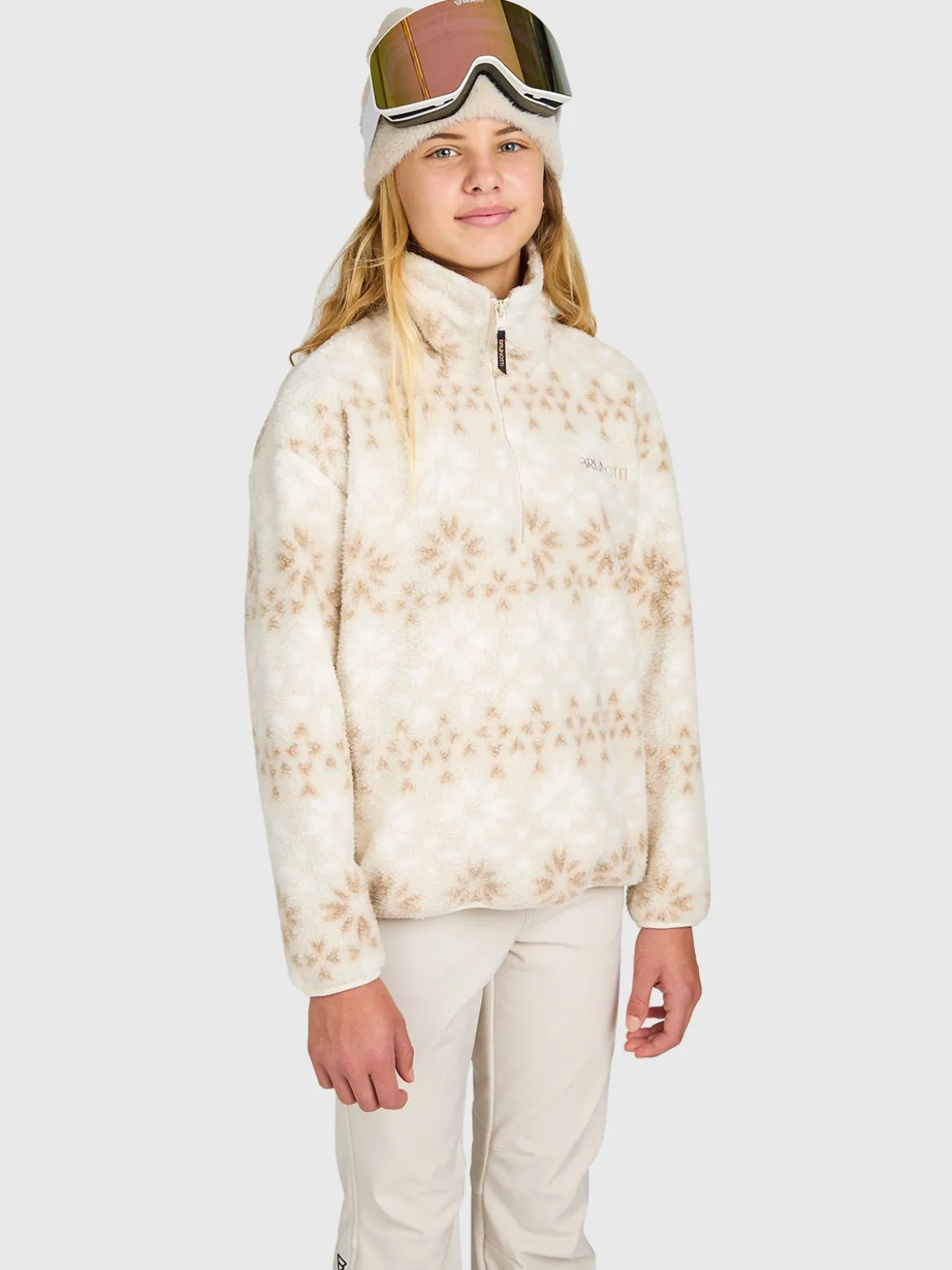 Rezany-Print Girls Snow Fleece | Moonbeam