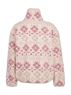 Rezany-Print Girls Snow Fleece | Sepia Rose