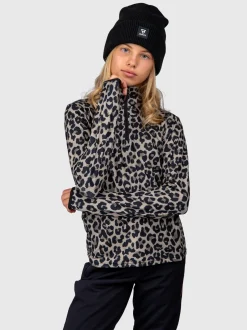 Rodiany-Print Girls Snow Fleece | Black